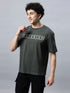 Bold Comfort: Men's Oversize Printed Cotton T-Shirt White